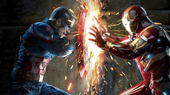 Iron Man i Kapitan Ameryka Civil War Movie Hd Tapeta na pulpit 2560 × 1440, Tapety HD HD wallpaper
