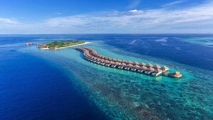 Hurawalhi Island Resort Атолл Лавияни на Мальдивах Обои для рабочего стола 1920 × 1080, HD обои