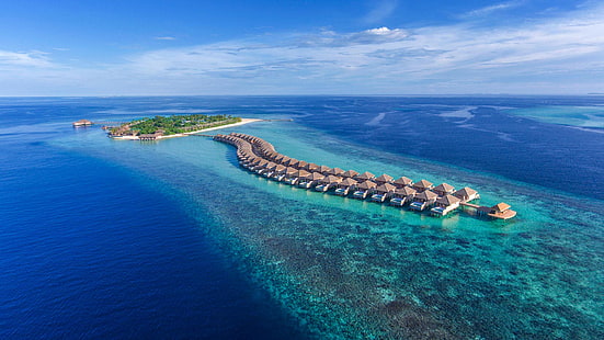 خلفية Hurawalhi Island Resort Lhaviyani Atoll في جزر المالديف لسطح المكتب 1920 × 1080، خلفية HD HD wallpaper