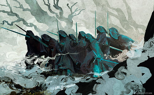  artwork, fantasy art, Nazgûl, The Lord of the Rings, HD wallpaper HD wallpaper