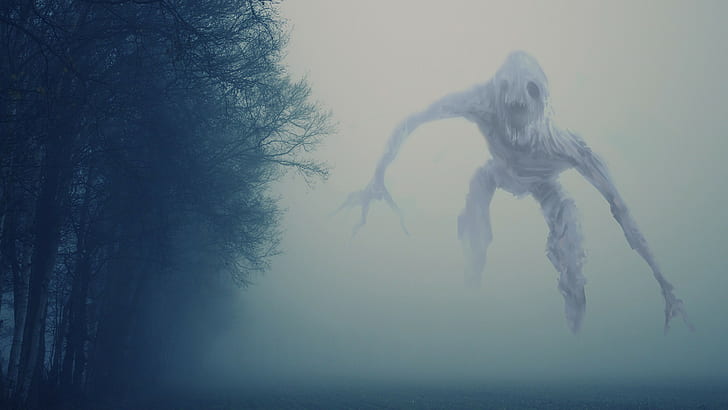 Kreatur, gruselig, unheimlich, Nebel, HD-Hintergrundbild