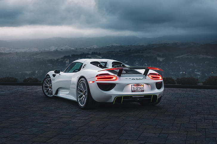 weiß, hypercar, Porsche 918, HD-Hintergrundbild