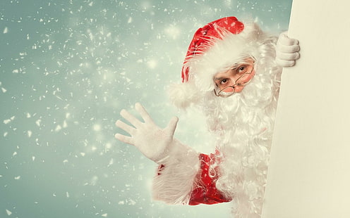 Papai Noel Natal Inverno, Papai Noel, Natal, Inverno, HD papel de parede HD wallpaper