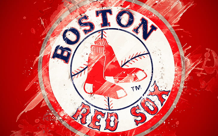 Бейсбол, Бостон Ред Сокс, Лого, MLB, HD обои