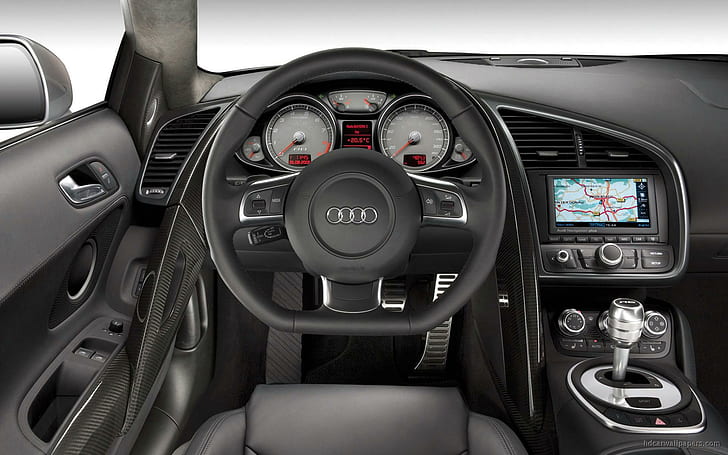 Audi R8 interiör, audi bil interiör, interiör, audi, bilar, HD tapet