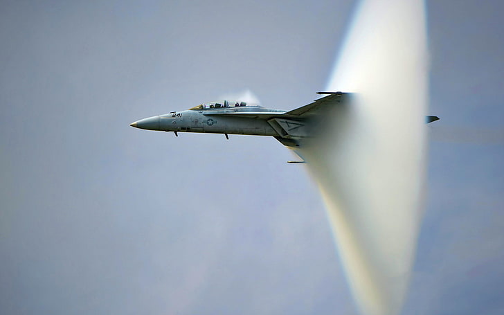 Boeing, Super Hornet, chasseur multirôle basé sur le transporteur, transition du mur du son, F / A-18F, Fond d'écran HD