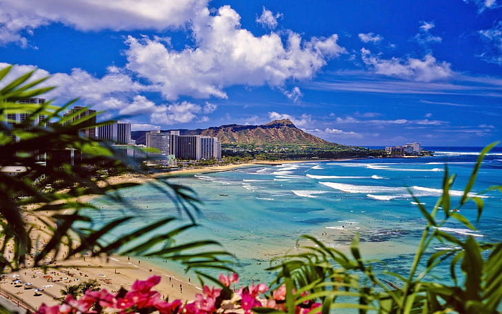 Waikiki Beach, Oahu Desktop Wallpaper Hd 2560×1600, HD wallpaper