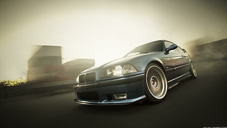 Bmw 1920*1080, gray bmw coupe, tuning, cars, HD wallpaper