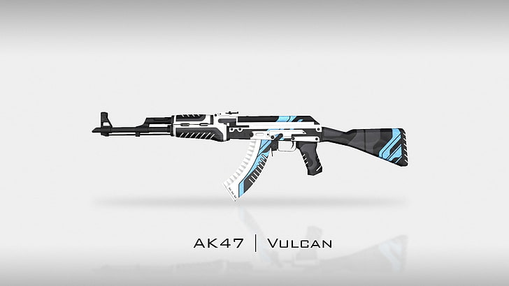 Ak 47 Vulcan rifle screenshot, Background, Weapons, Gun, Valve, AK-47, Counter Strike, Steam, Skin, Weapon, CS:GO, Global Offensive, Vulcan, Workshop, HD wallpaper