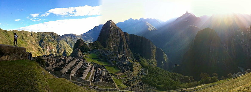 Machu Picchu, Peru, gündüzleri dağın tepesinde duran kişi, kişi, zirve, dağ, gündüz, iphone, panorama, inca, cusco Şehir, urubamba Vadisi, perulu Kültür, teraslı Tarla, asya, ünlü Yer, doğa, andes,manzara, seyahat, çin - Doğu Asya, güney Amerika Kültürü, manzaralar, açık havada, vadi, mt Huayna Picchu, kültürler, turizm, tepe, HD masaüstü duvar kağıdı HD wallpaper