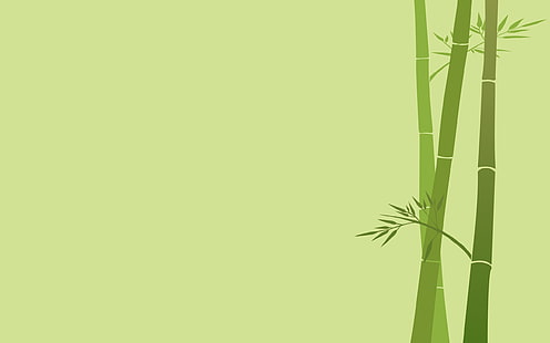 竹、アートワーク、シンプルな背景、ミニマリズム、植物、 HDデスクトップの壁紙 HD wallpaper