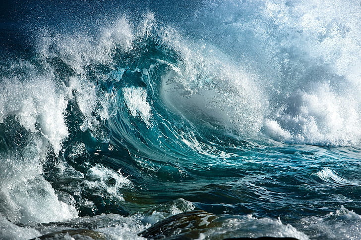 *** Turbulent Wave ***, natura, fala, morze, wzburzona, alam dan bentang alam, Wallpaper HD