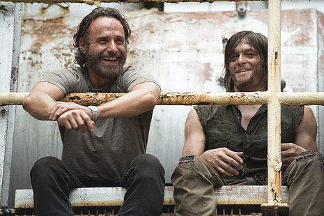 The Walking Dead Rick Grimes e Daryl, The Walking Dead, Andrew Lincoln, Daryl Dixon, HD papel de parede HD wallpaper