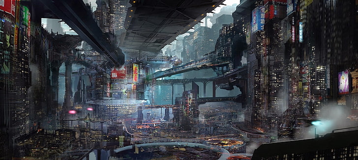 game wallpaper, science fiction, futuristic, futuristic city, HD wallpaper