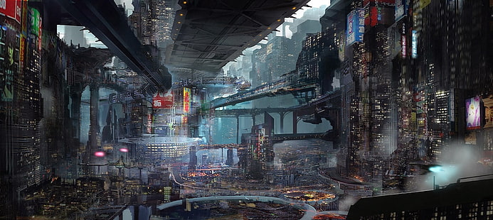 tapeta z gry, science fiction, futurystyczne, futurystyczne miasto, Tapety HD HD wallpaper