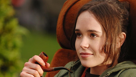 grüner Frauen-Kapuzenpullover mit Reißverschluss, Filme, Ellen Page, Juno (Film), HD-Hintergrundbild HD wallpaper