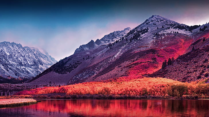 Sierra Nevada, berg, macOS High Sierra, lager, landskap, 5K, HD tapet