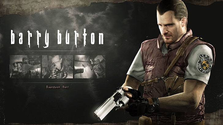 Barry Burton-Illustration, Resident Evil HD-Remaster, Barry Burton, Resident Evil, HD-Hintergrundbild