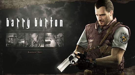 Barry Burton illüstrasyon, Resident Evil HD Remaster, Barry Burton, Resident Evil, HD masaüstü duvar kağıdı HD wallpaper