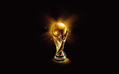 Coppa del mondo FIFA, trofeo color oro, sport, calcio, Fifa, coppa del mondo, coppa del mondo fifa, coppa del mondo di calcio, coppa del mondo fifa 2010, coppa del mondo fifa 2010 sud africa, Sfondo HD HD wallpaper