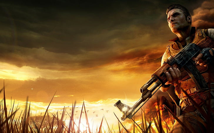 Far Cry 2, Video Game, far cry 2, automatic, kalashnikov, Africa, game, HD wallpaper