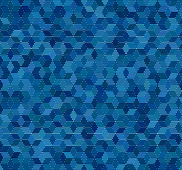 pola, tekstur, biru, segi enam, geometri, Wallpaper HD