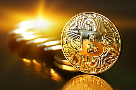 koin, emas, bitcoin, btc, Wallpaper HD HD wallpaper