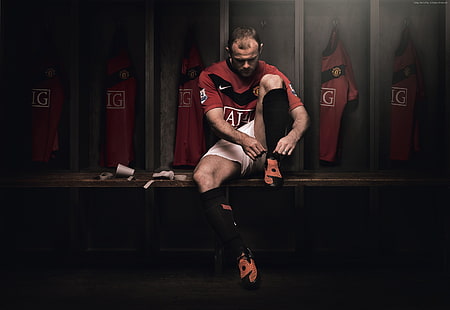 مانشستر يونايتد ، كرة القدم ، أفضل لاعبي كرة القدم ، واين روني، خلفية HD HD wallpaper