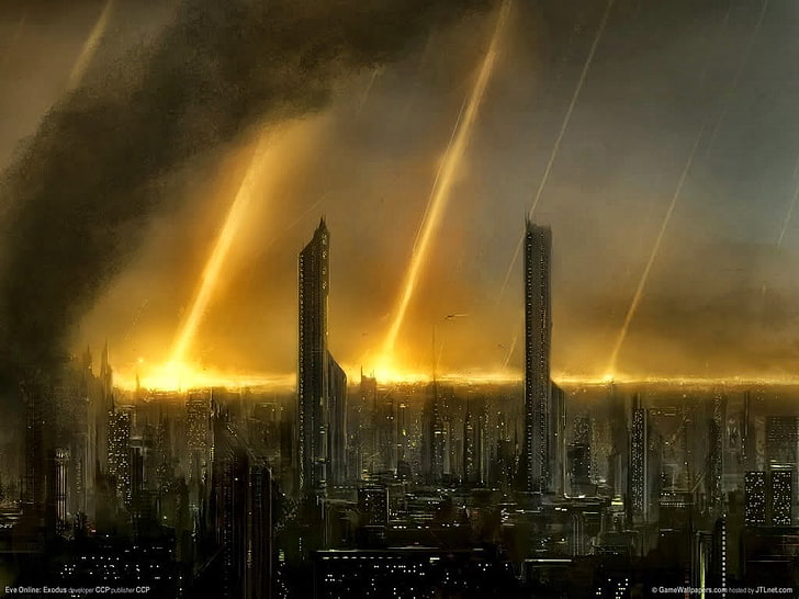 apocalyptic, futuristic city, EVE Online, Eve Online: Exodus, video games, HD wallpaper