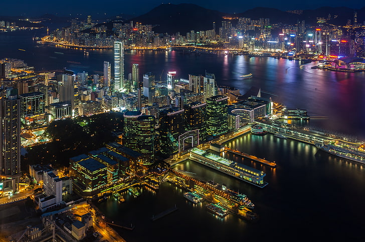 홍콩의 빅토리아 항구 Hd Wallpapers, HD 배경 화면