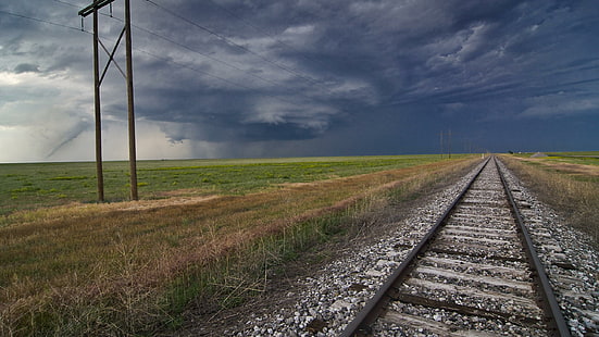 Storm On The Plains, natura, tornado, burze, chmury, przyroda i krajobrazy, Tapety HD HD wallpaper