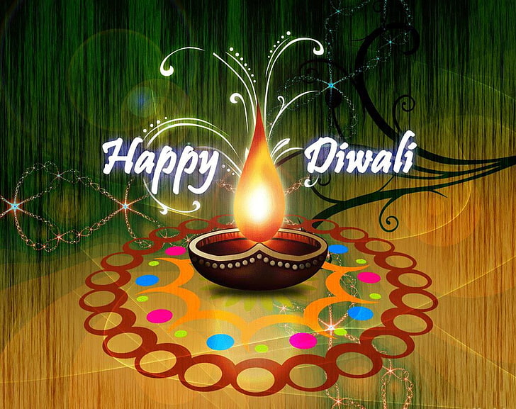 Дивали, щастлив плакат на Дивали, фестивали / празници, Дивали, фестивал, светлина, Индия, HD тапет