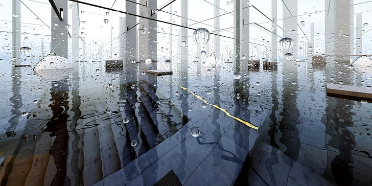 seni digital, cat dalam air, Wallpaper HD