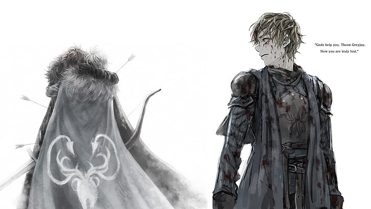 ilustracja postaci z anime, Game of Thrones, grafiki fanów, Theon Greyjoy, Tapety HD