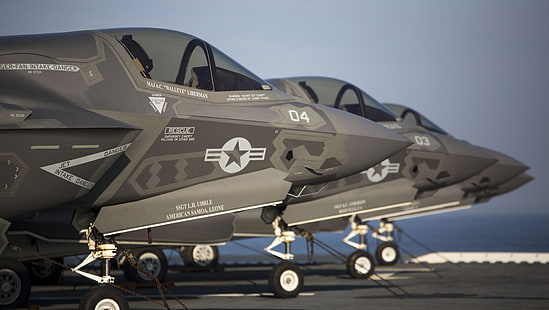 pesawat militer, militer, Angkatan Laut Amerika Serikat, Lockheed Martin F-35 Lightning II, pesawat terbang, Wallpaper HD HD wallpaper