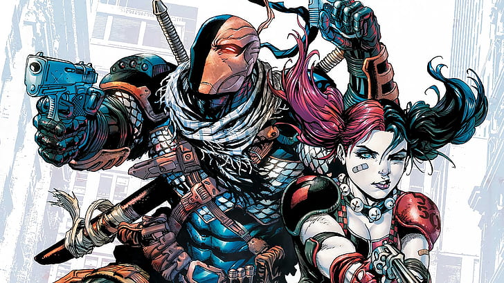 DC Comics, Deathstroke, Harley Quinn, HD-Hintergrundbild