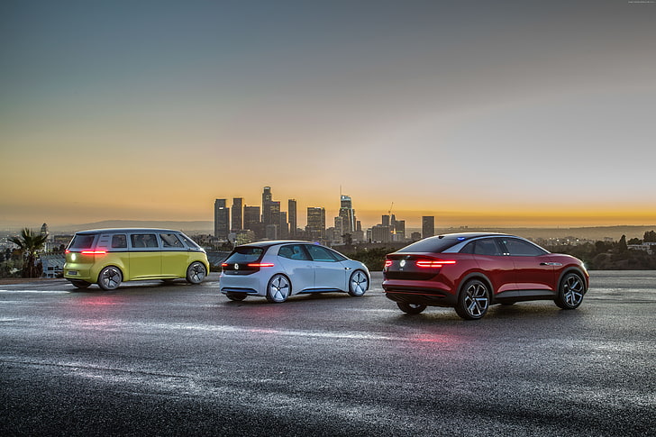 2021 Cars, 4K, Volkswagen ID Buzz, Volkswagen ID Crozz, 5K, Volkswagen ID, electric car, HD wallpaper