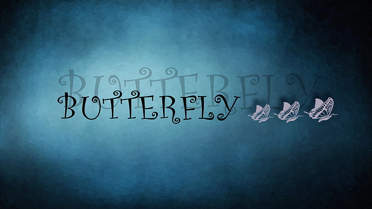 text, butterfly, three, buttefly, HD wallpaper