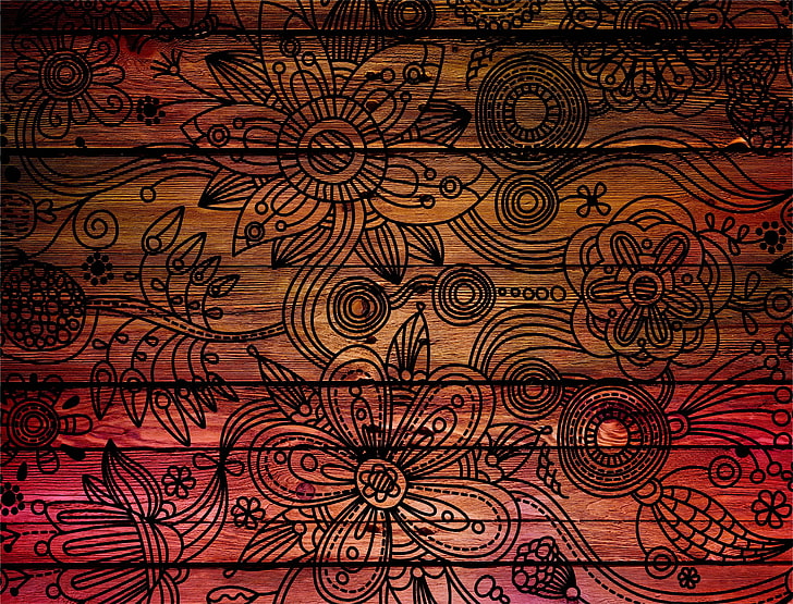 patterns, background, dark, wooden, texture, HD wallpaper