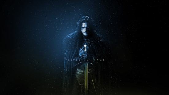 game of thrones season 7, jon snow, sword, winter has come, Movies, HD wallpaper HD wallpaper