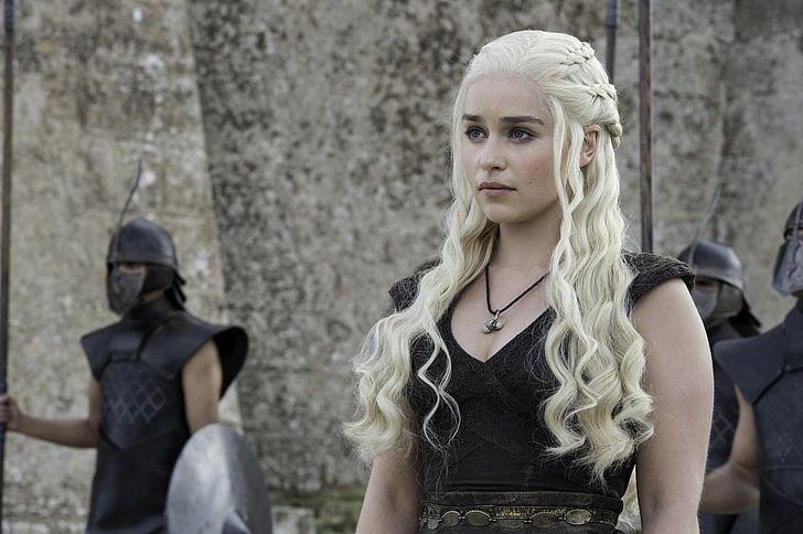 Game of Thrones, Daenerys Targaryen, Emilia Clarke, blond, tv-serie, kvinnor, HD tapet