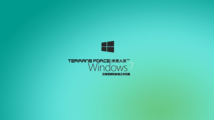 Logo Windows 7, Terrans Force, Windows 7, Tapety HD