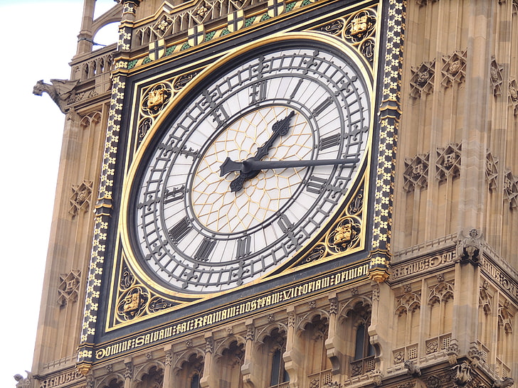 Angleterre, Big Ben, bâtiment, horloges, Fond d'écran HD