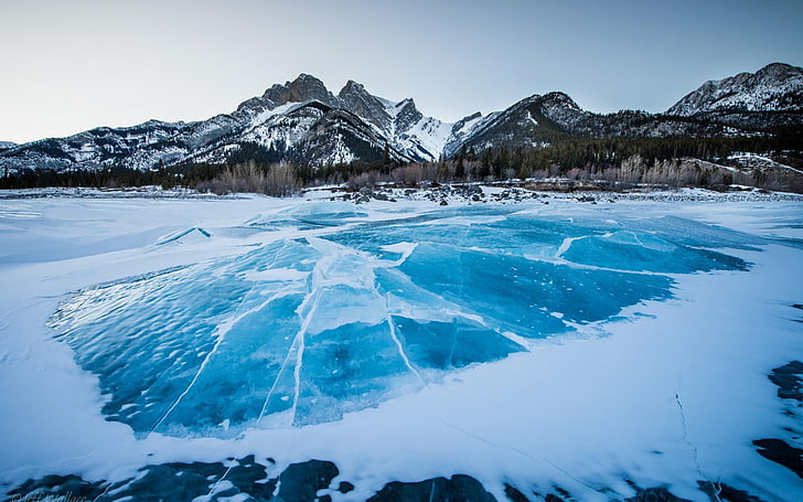الشتاء الجبل الأزرق الجليد-ويندوز 10 خلفيات HD، خلفية HD