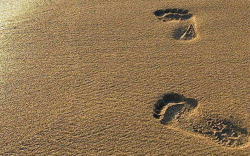 footprint, sand, HD wallpaper HD wallpaper