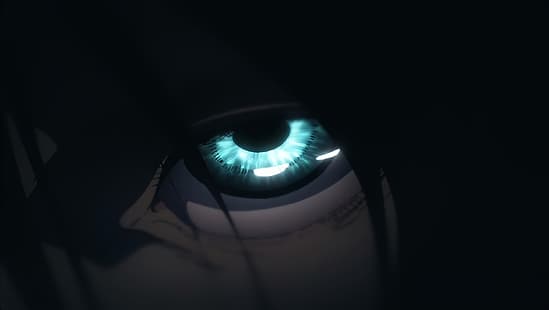 serangan terhadap titan, Eren Jeager, anak laki-laki anime, mata biru, Wallpaper HD HD wallpaper