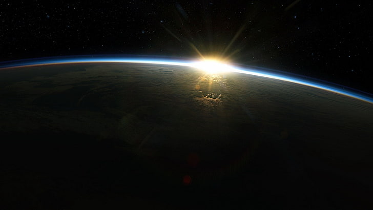 lever du soleil soleil extra-atmosphérique monde terre atmosphère 1920x1080 Espace Planètes HD Art, soleil, lever du soleil, Fond d'écran HD