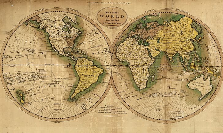 стара карта, Стария свят, карта, HD тапет
