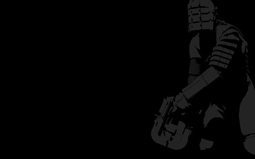 Dead Space, Isaac Clarke, dark, monochrome, video game, Wallpaper HD HD wallpaper
