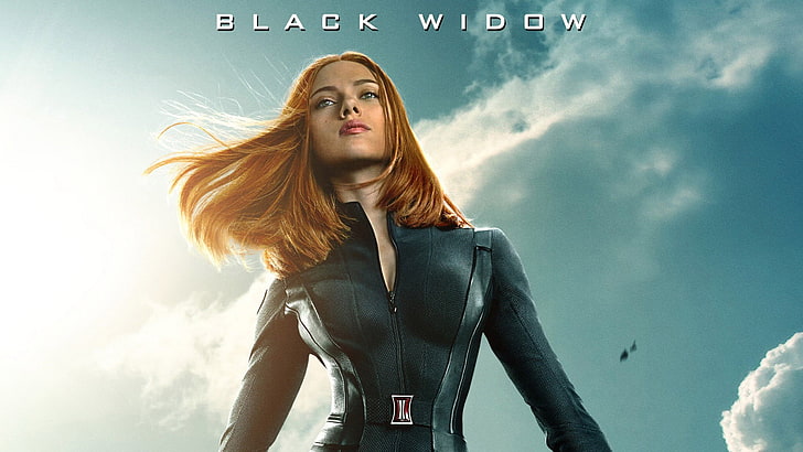 Marvel Avengers Black Widow Illustration, Schwarze Witwe, Scarlett Johansson, Captain America: Der Wintersoldat, HD-Hintergrundbild